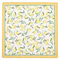 Apaszki i szaliki damskie - APASZKA CHUSTA DAMSKA NA GŁOWĘ POD SZYJĘ SATYNOWA CHUSTKA W CYTRYNY BANDANA ZÓŁTA - miniaturka - grafika 1