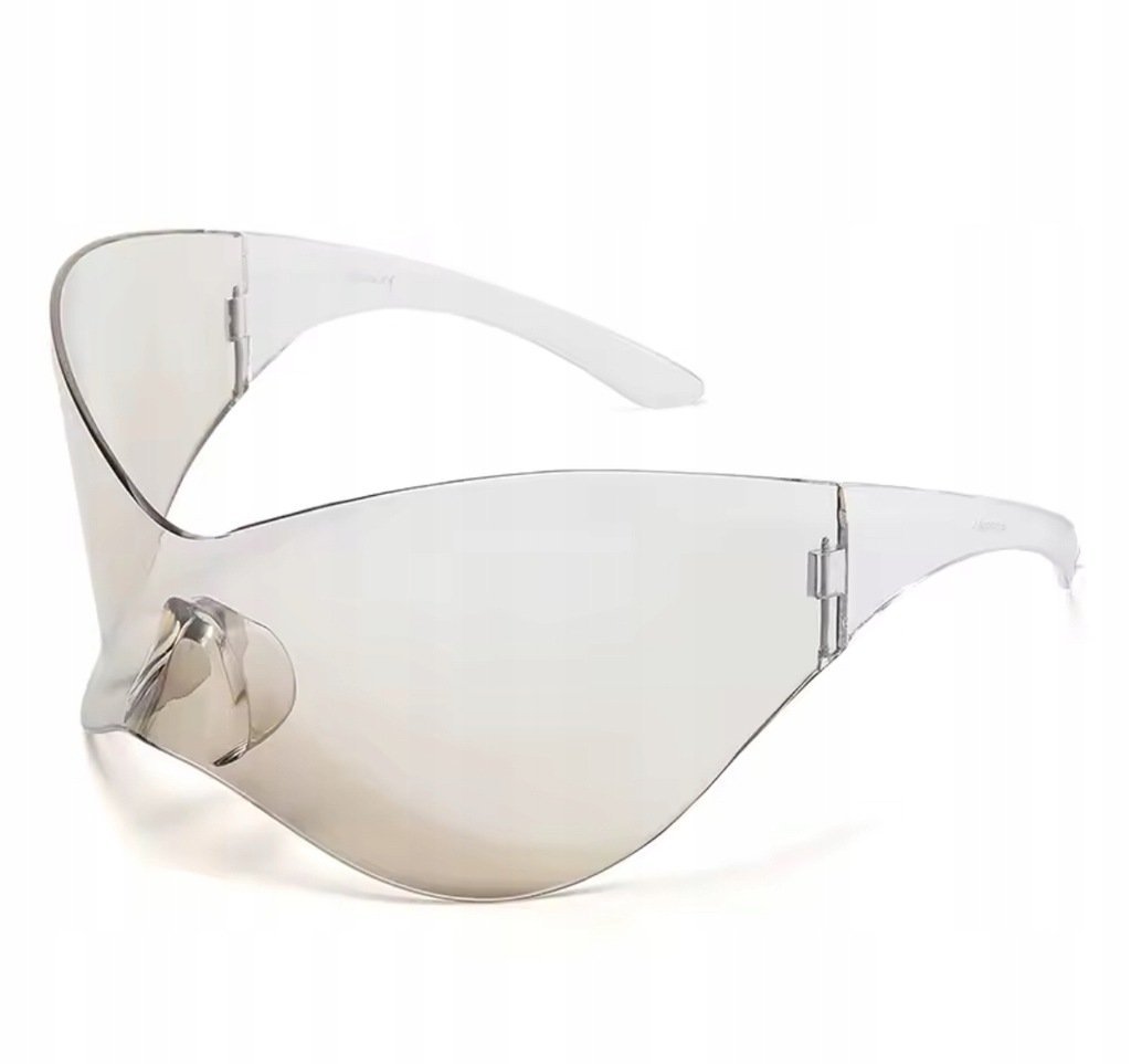 Modne Duże Okulary Przeciwsłoneczne z Przyszłości Y2K Śmieszny Prezent