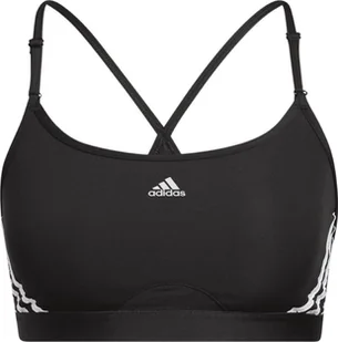 Adidas Stanik sportowy adidas Aeroreact Training Light-Support 3-Stripes Bra czarny HC7862 XLAC - Bielizna sportowa damska - miniaturka - grafika 1
