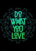 Plakaty - Nice wall Do what you love - plakat A3 29,7x42 PAA3329 - miniaturka - grafika 1