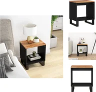 Ławy i stoliki kawowe - vidaXL Stolik kawowy 40x31x46 cm lite drewno akacjowe i materiał drewnopochodny - Stoliki kawowe - miniaturka - grafika 1