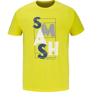 Koszulka męska Babolat Exercise Message Tee Men Blazing Yellow M - Koszulki sportowe męskie - miniaturka - grafika 1