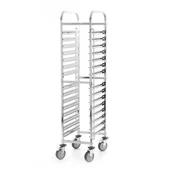 Wózki na żywność - Wzmocniony wózek transportowy ze stali nierdzewnej na 15xGN 1/1, 380x550x1735 mm PRESTONA, 810196 - miniaturka - grafika 1