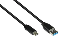 Kable USB - Kabel USB Alcasa USB-A - USB-C 0.5 m Czarny (2831-AC005S) - miniaturka - grafika 1