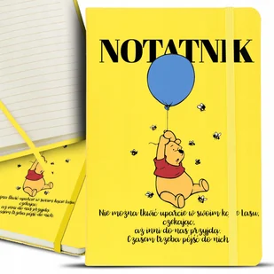 Notes Notatnik Bujo A5 Żółty CYTATY PUCHATKA Wzory - Notesy i bloczki - miniaturka - grafika 1