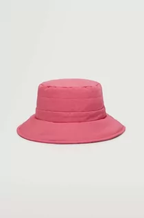Czapki damskie - Mango kapelusz kolor różowy - grafika 1