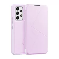 Etui i futerały do telefonów - Dux Ducis Skin X kabura etui pokrowiec z klapką Samsung Galaxy A73 różowy - miniaturka - grafika 1