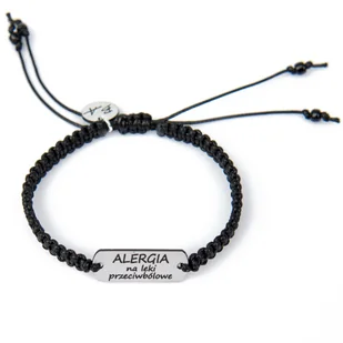 Bransoletka informacyjna-medyczna Alergia na leki przeciwbólowe BA3376 - Bransoletki - miniaturka - grafika 1