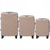 Walizki - WINGS Zestaw WALIZEK rejestrowana PODRĘCZNA komplet 3 BAGAŻY podróżnych - miniaturka - grafika 1