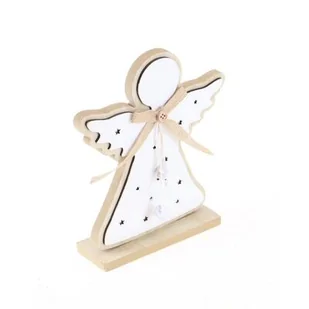 Figurka drewniana anioł 19 x 16 x 4,5 cm mix - Ozdoby bożonarodzeniowe - miniaturka - grafika 1