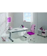 Biurka - Biurko PAIDI Kinderwelten DIEGO GT, kredowa biel-szary, 130x70 cm - miniaturka - grafika 1