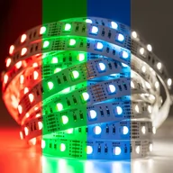Taśmy LED - Taśma LED Pasek 12V 72W 5050 300LED RGB + Zimna w jednej diodzie 10mm 5m - miniaturka - grafika 1