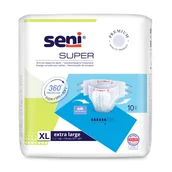 Pieluchy dla dorosłych - Seni Super, pieluchomajtki, Extra Large, 130-170 cm, 10 sztuk - miniaturka - grafika 1