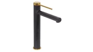 Baterie umywalkowe - Rea Bateria umywalkowa wysoka Grip Black B9400 - miniaturka - grafika 1