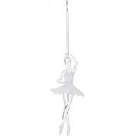 Bombki - CHRISTMAS DECORATION, BOMBKA FORMÓWKA PLASTIKOWA BEZPIECZNA BALETNICA 17CM BIAŁA - miniaturka - grafika 1