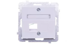 Ospel Gniazdo Komputer Pojedyncze skośne, bez modułu - GPK-1RS/P/00 - Gniazdka elektryczne - miniaturka - grafika 1