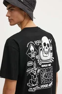 Koszulki męskie - Vans t-shirt bawełniany męski kolor czarny z nadrukiem VN000HFNBLK1 - miniaturka - grafika 1