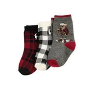 Skarpetki dla dzieci - Zestaw 3 par wysokich skarpet dziecięcych Polo Ralph Lauren 441P03158001 Kolorowy - miniaturka - grafika 1