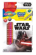 Przybory szkolne - Kredki ołówkowe trójkątne Colorino Kids 13 kolorów 12 sztuk z temperówką Star Wars - PATIO - miniaturka - grafika 1