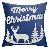 Pozostałe akcesoria świąteczne - Poszewka 45 x 45 Świąteczna Renifer Granat - miniaturka - grafika 1