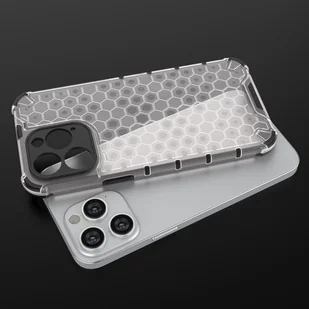 Honeycomb etui iPhone 14 Pro pancerny hybrydowy pokrowiec przezroczyste - Etui i futerały do telefonów - miniaturka - grafika 5