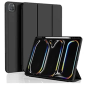 Etui do tabletów - Etui D-Pro Smart Cover Case pokrowiec obudowa z klapką z uchwytem na rysiki  iPad Air 13 M2 6 Gen. 2024 (Czarny) - miniaturka - grafika 1