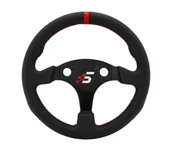 Kontrolery gier na PC - Simagic P-330RK Skóra 33cm Obręcz kierownicy bez huba czarno-czerwony - miniaturka - grafika 1