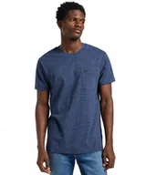 Koszulki męskie - T-shirt Lee ULTIMATE POCKET TEE 112365463 Navy Mele L - miniaturka - grafika 1