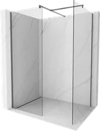 Ścianki i drzwi prysznicowe - Mexen Kioto ścianka prysznicowa Walk-in 115 x 90 cm, transparent, gun metal - 800-115-202-95-00-090 - miniaturka - grafika 1