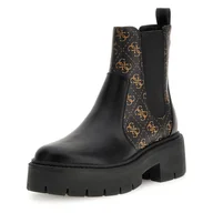 Botki damskie - Damskie Sztyblety GUESS SHUZE FLTSHUELE10-BLKBR – Czarny - miniaturka - grafika 1