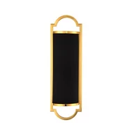 Lampy ścienne - Orlicki Design Klasyczna LAMPA ścienna Libero Parette Gold metalowa OPRAWA kinkiet półokrągły czarny złoty - miniaturka - grafika 1