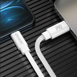 Dudao krótki kabel USB Typ C - Lightning 65 W 28 cm Power Delivery biały (L6XE white) - Kable USB - miniaturka - grafika 8