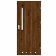 Drzwi wewnętrzne - Skrzydło drzwiowe z tulejami wentylacyjnymi Mati orzech trend 60 prawe Nawadoor - miniaturka - grafika 1