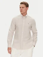 Koszule męskie - Tommy Hilfiger Koszula MW0MW40704 Beżowy Regular Fit - miniaturka - grafika 1