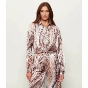 Koszule damskie - GUESS Satynowa koszula JUN Cropped Fit - miniaturka - grafika 1