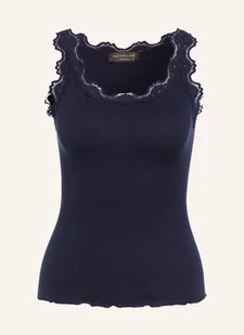 Rosemunde Top Z Jedwabiu Babette Z Koronką blau - Koszulki i topy damskie - miniaturka - grafika 1