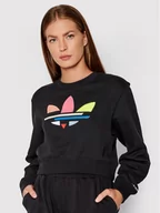 Bluzy damskie - Adidas Bluza Sweat H22854 Czarny Regular Fit - miniaturka - grafika 1