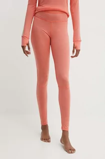 Spodnie sportowe damskie - Icebreaker legginsy funkcyjne 125 ZoneKnit kolor pomarańczowy IB0A56H6B751 - grafika 1