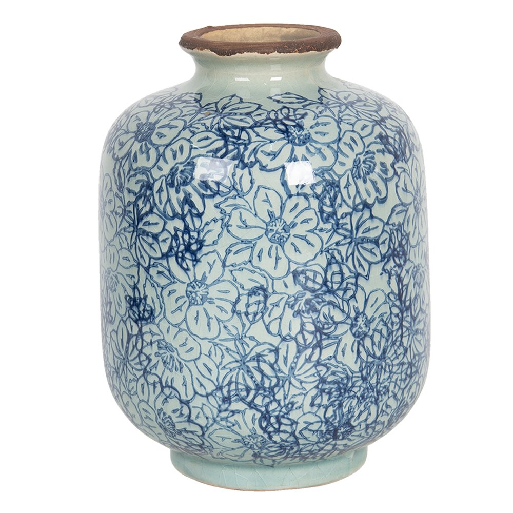 Clayre & Eef Wazon w Niebieskie Kwiaty F 6CE1199