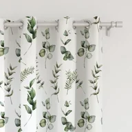 Zasłony - Zasłona WINTER wzór BN29 | zielone gałązki 150 x 280 cm tkanina zaciemniająca - miniaturka - grafika 1