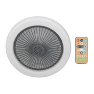 Wentylatory sufitowe - Mały wentylator sufitowy ze światłem Zdalnie sterowany wentylator z uchwytem na lampę E27 Regulowana prędkość Wentylator zamknięty - miniaturka - grafika 1