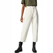 Spodnie damskie - Pepe Jeans Spodnie Jeansowe Ecru Proste 24/30 P9D - miniaturka - grafika 1