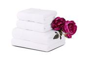 Ręczniki - Komplet ręczników średnich KONSIMO Mantel, biały, 70x130, 50x90 cm, 4 szt. - miniaturka - grafika 1