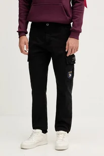 Alpha Industries spodnie męskie kolor czarny w fasonie cargo 178207.03 - Spodnie męskie - miniaturka - grafika 1