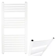 Grzejniki łazienkowe - Grzejnik łazienkowy 600 x 900 prosty biały - miniaturka - grafika 1