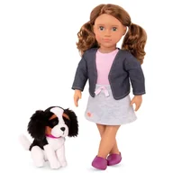 Zabawki interaktywne dla dzieci - Our Generation Lalka dla dzieci Maddie 46cm z pieskiem rasy King Charles Spaniel - miniaturka - grafika 1