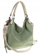 Torebki damskie - HERNAN Torebka Damska Worek Listonoszka Modna Torba na Ramię HB0153 Zielona - miniaturka - grafika 1