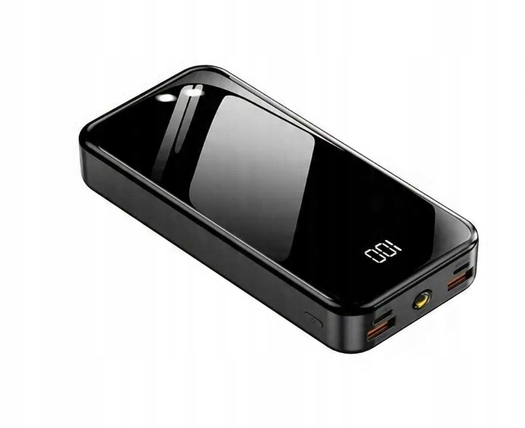 Powerbank 20000mAh Latarka 2xUSB Usb-c microUSB