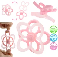 Gryzaki dla dzieci - Gryzak silikonowy kwiatek sensoryczny na ząbkowanie uspokajający SafeTeddy - miniaturka - grafika 1