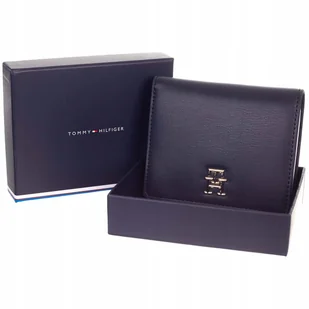 Tommy hilfiger portfel damski th spring chic med bifold wallet granatowy - Portfele - miniaturka - grafika 1